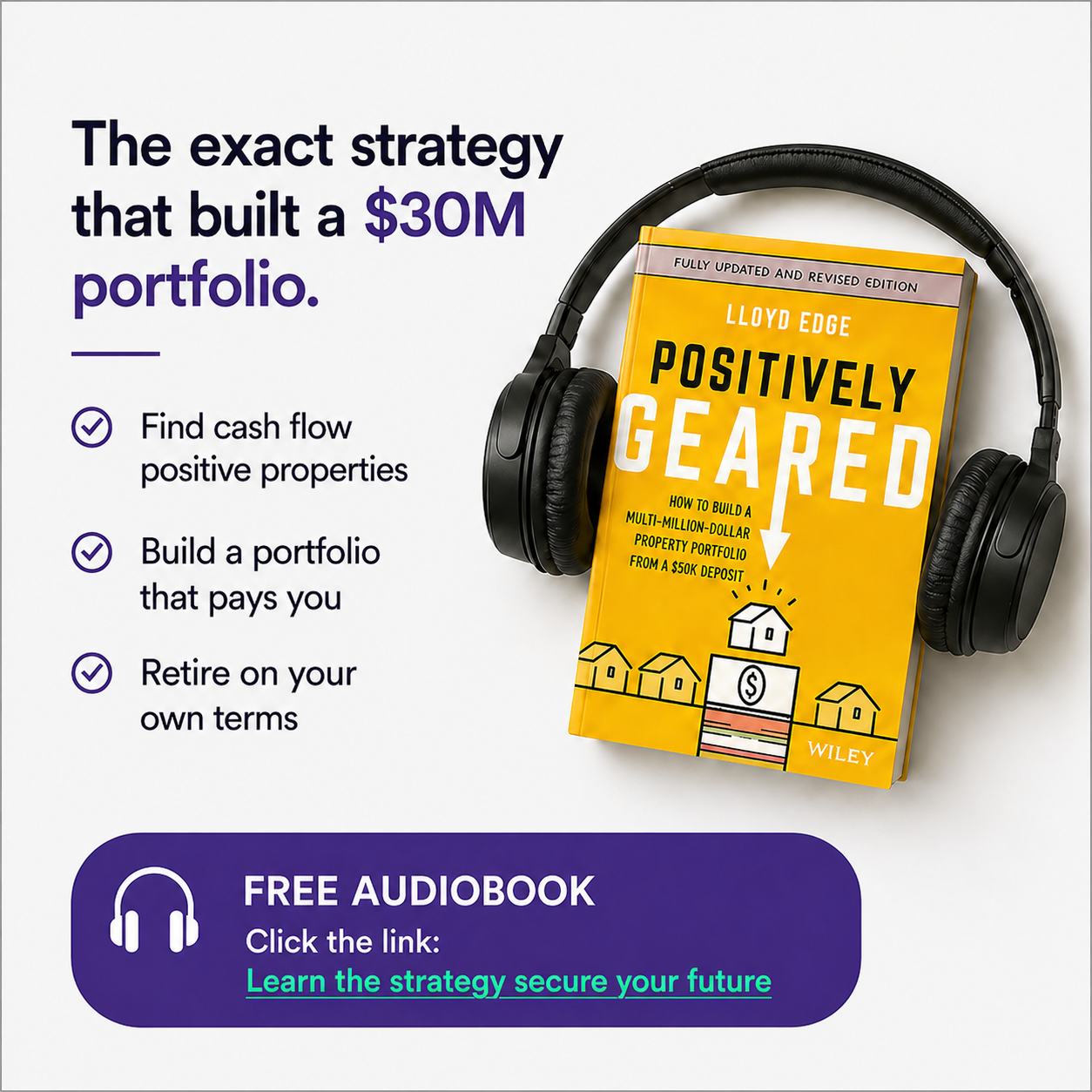 Free audiobook ad creative about the exact strategy that built a 30M portfolio